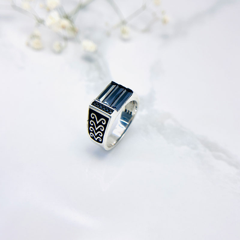 انگشتر نقره مردانه مدل اسپرت کلاسیک