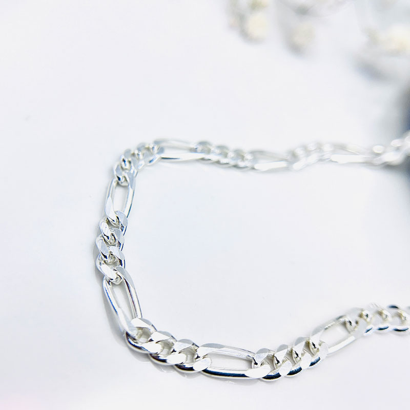 زنجیر نقره مردانه مدل فیگارو