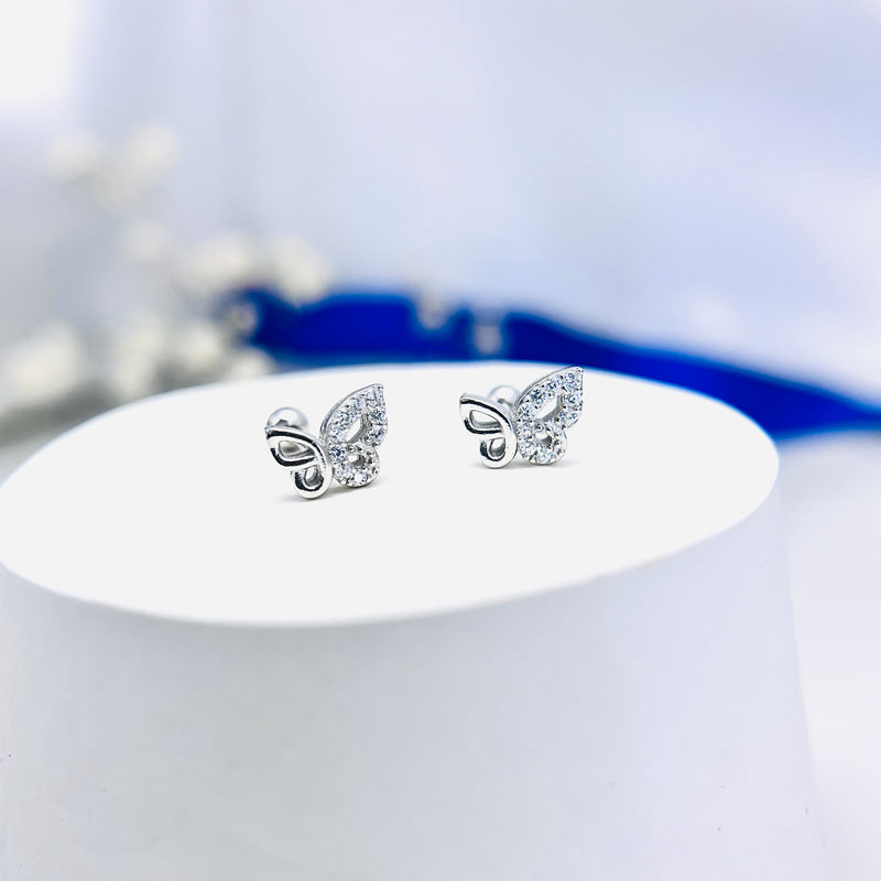 پیرسینگ نقره ایتالیایی مدل پروانه