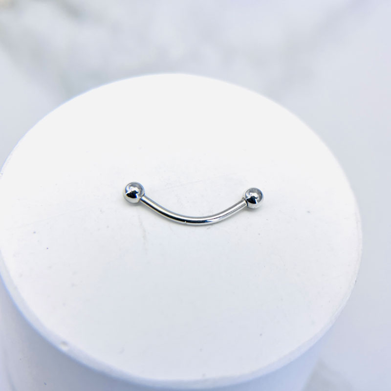 پیرسینگ نقره ابرو مدل گوی