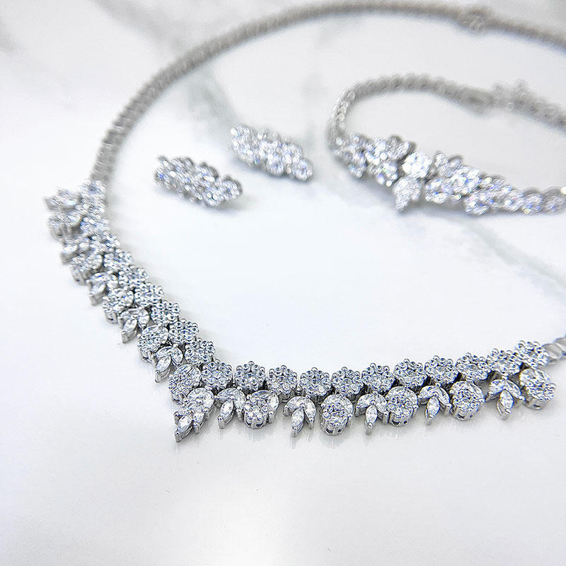 سرویس نقره زنانه مدل فلاور و برگ ایتالیایی