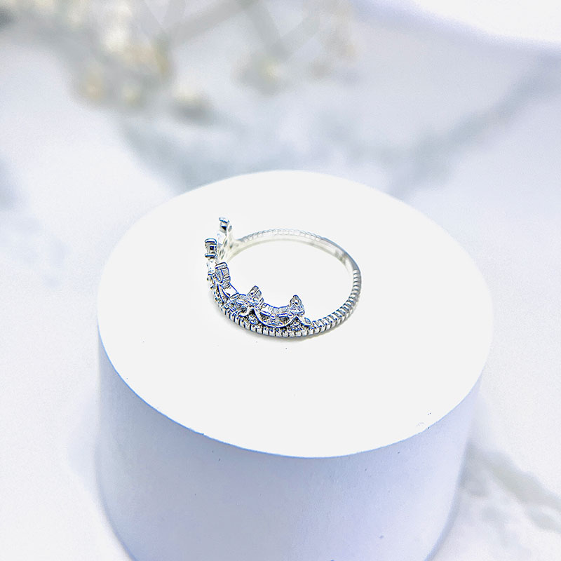 انگشتر نقره زنانه مدل تاج