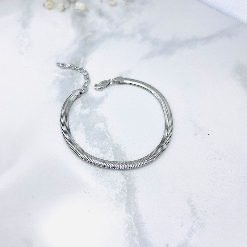 دستبند نقره زنانه مدل تیغ ماهی