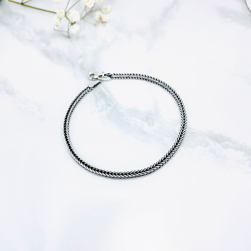 دستبند نقره مردانه اسپرت