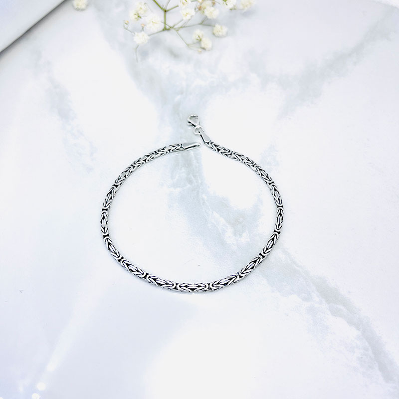 دستبند نقره مردانه مدل کرال