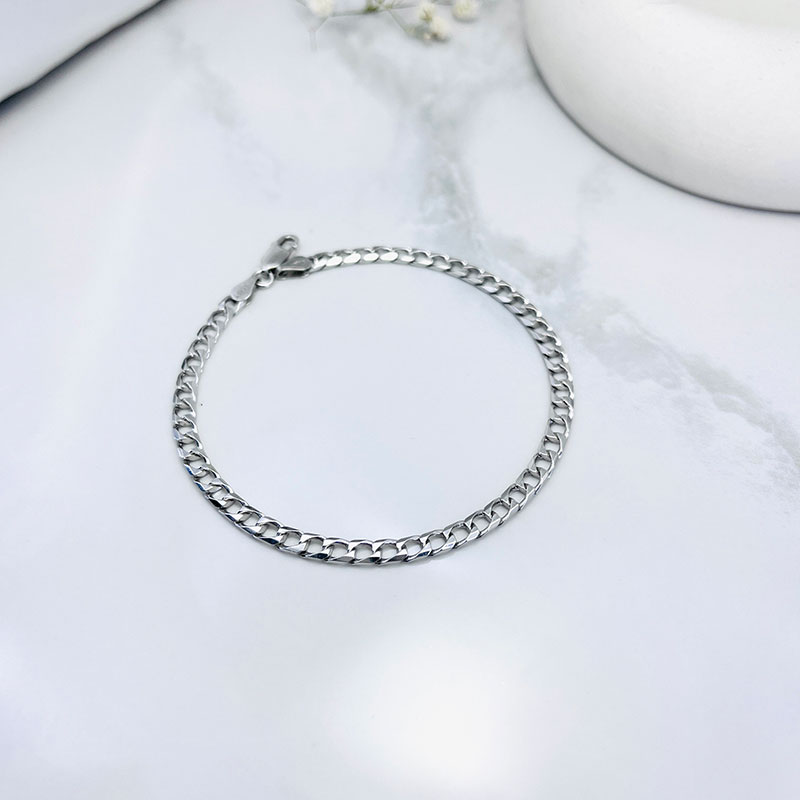 دستبند نقره مردانه مدل کارتیه ایتالیایی