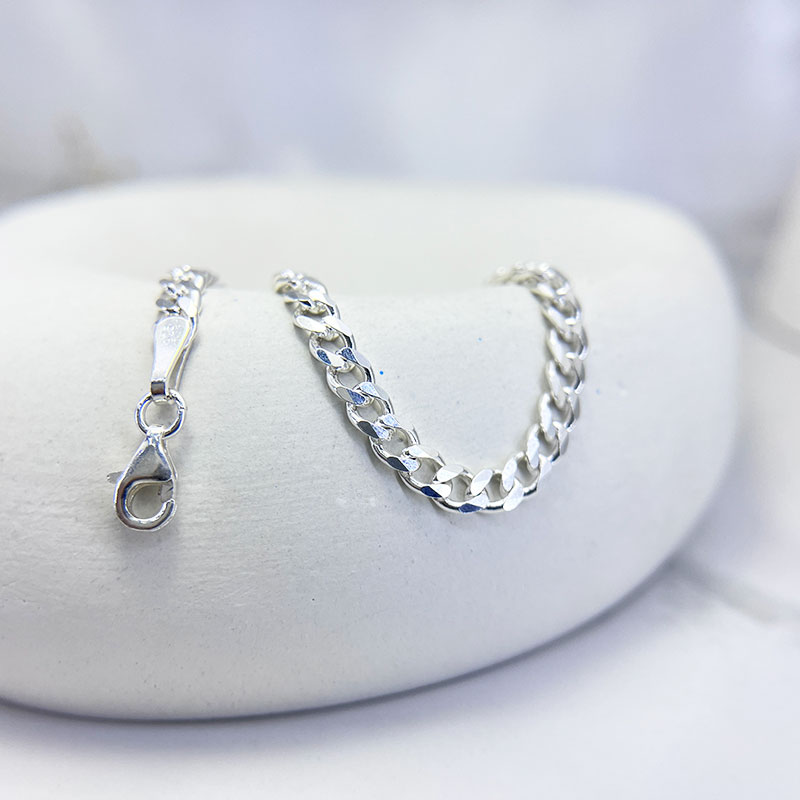 دستبند نقره مردانه مدل کارتیه متوسط