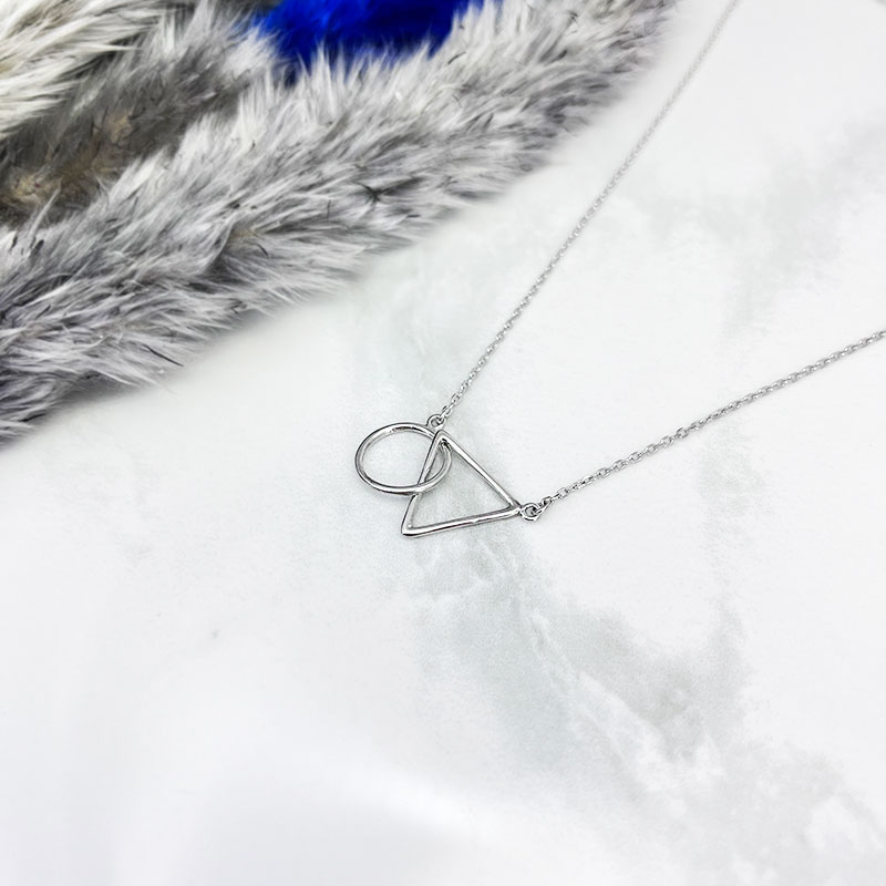 گردنبند نقره زنانه مدل هندسه