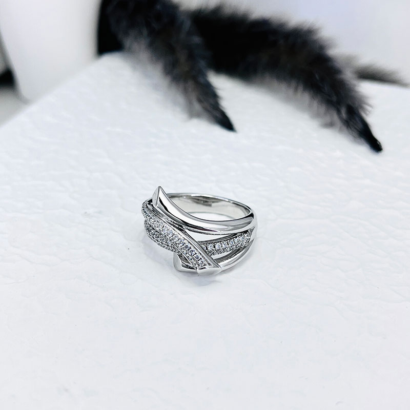 انگشتر نقره زنانه مدل سه ردیف