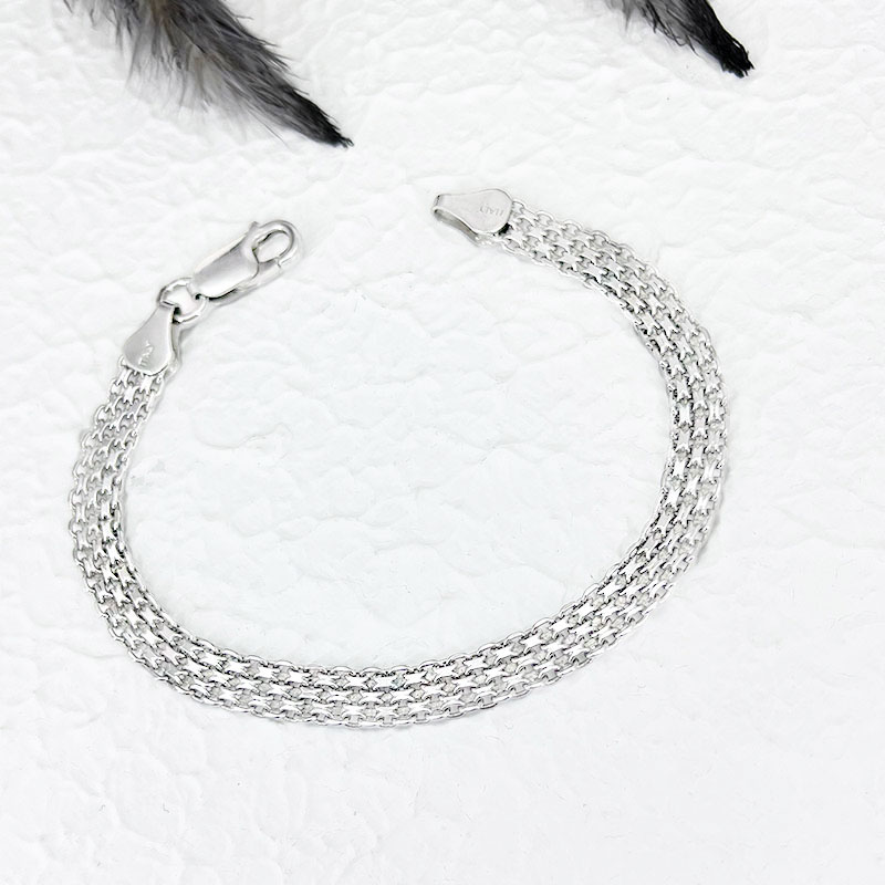 دستبند نقره زنانه مدل بیزمارک