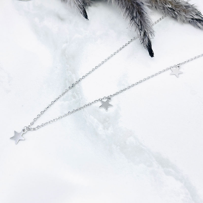گردنبند نقره ایتالیایی مدل ستاره
