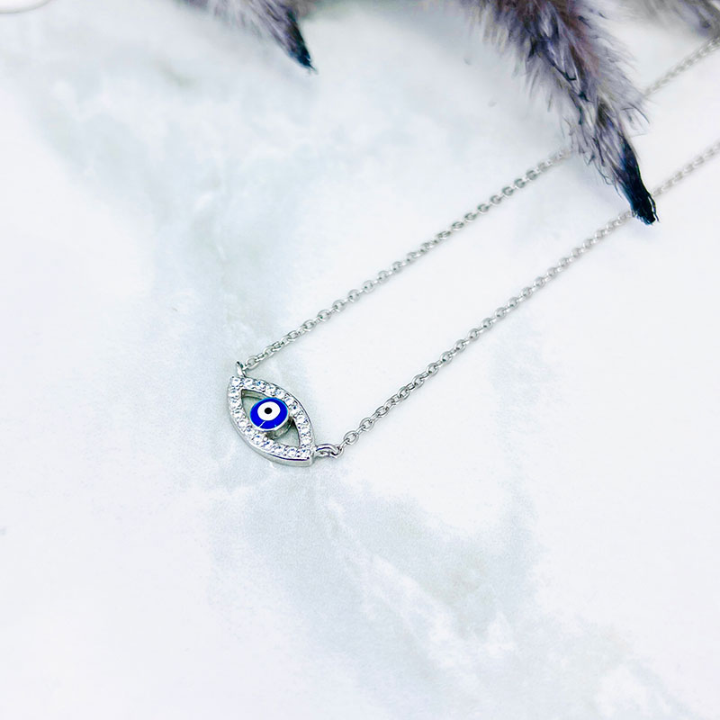گردنبند نقره زنانه مدل چشم و نظر