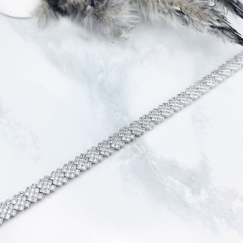 دستبند نقره زنانه مدل پرنس باریک