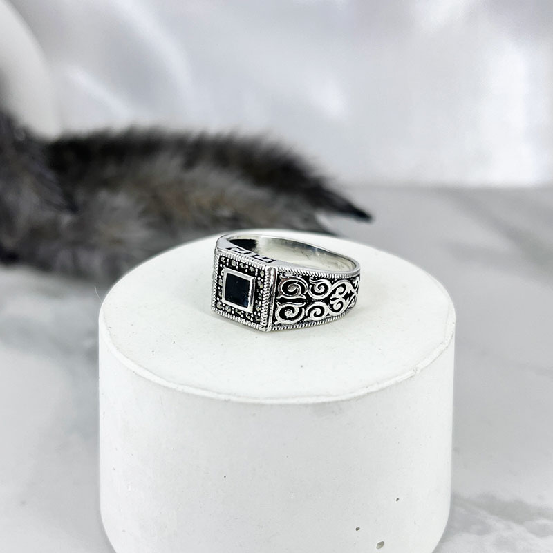 انگشتر نقره مردانه مدل مینیمال