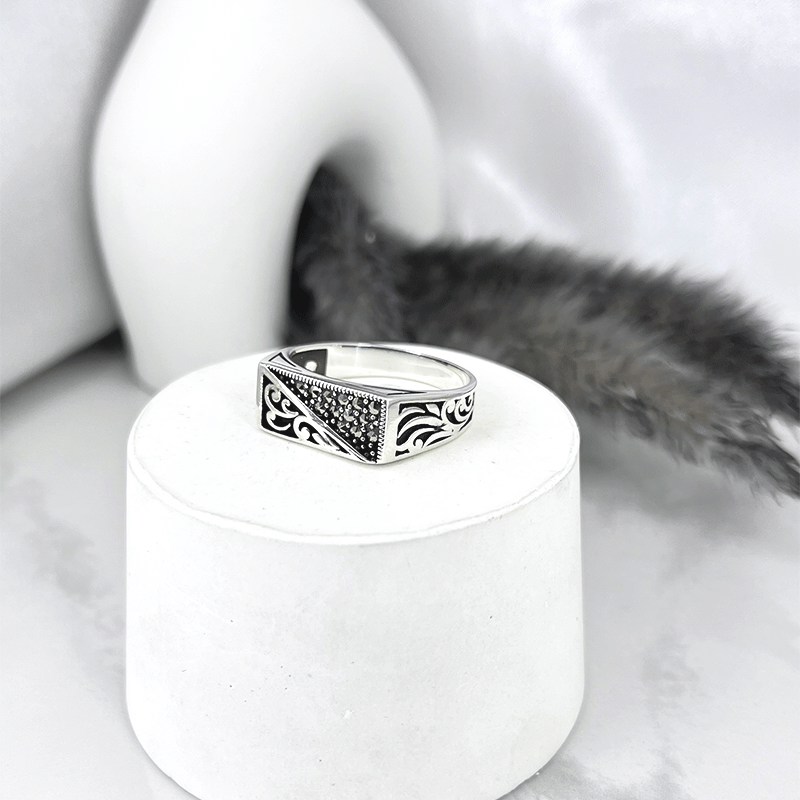 انگشتر نقره مردانه اسپرت بدون نگین