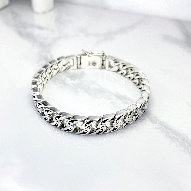 دستبند نقره مردانه مدل کارتیه تایلندی