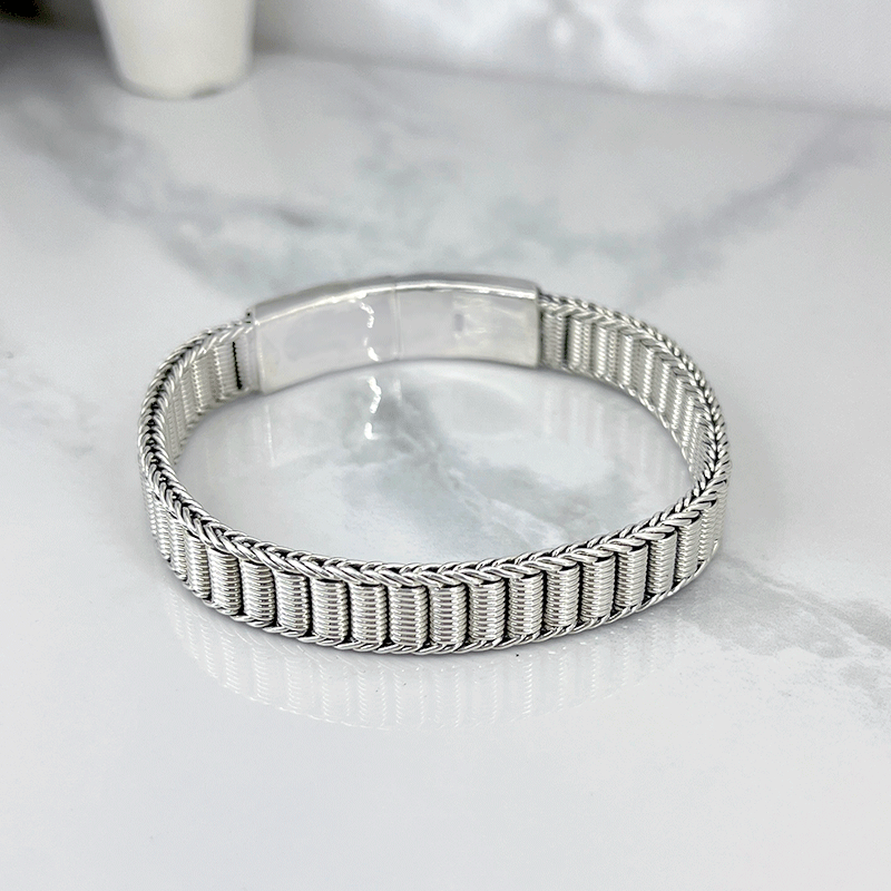 دستبند نقره مردانه تایلندی طرح رولکس