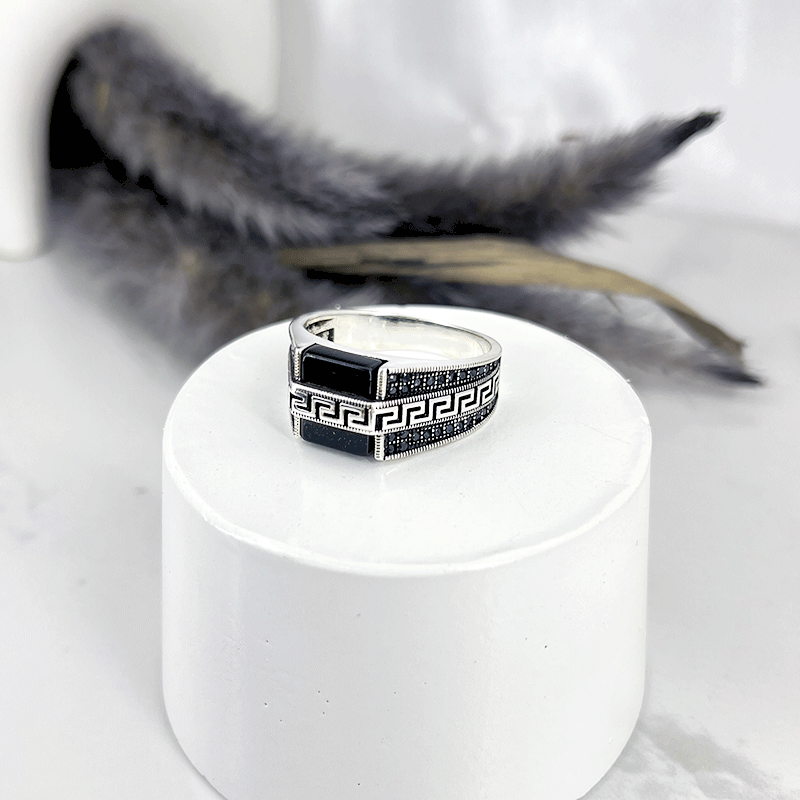 انگشتر نقره مردانه مدل ورساچ