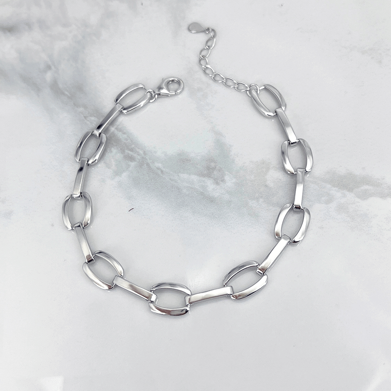 دستبند نقره زنانه مدل بدون نگین اسپرت