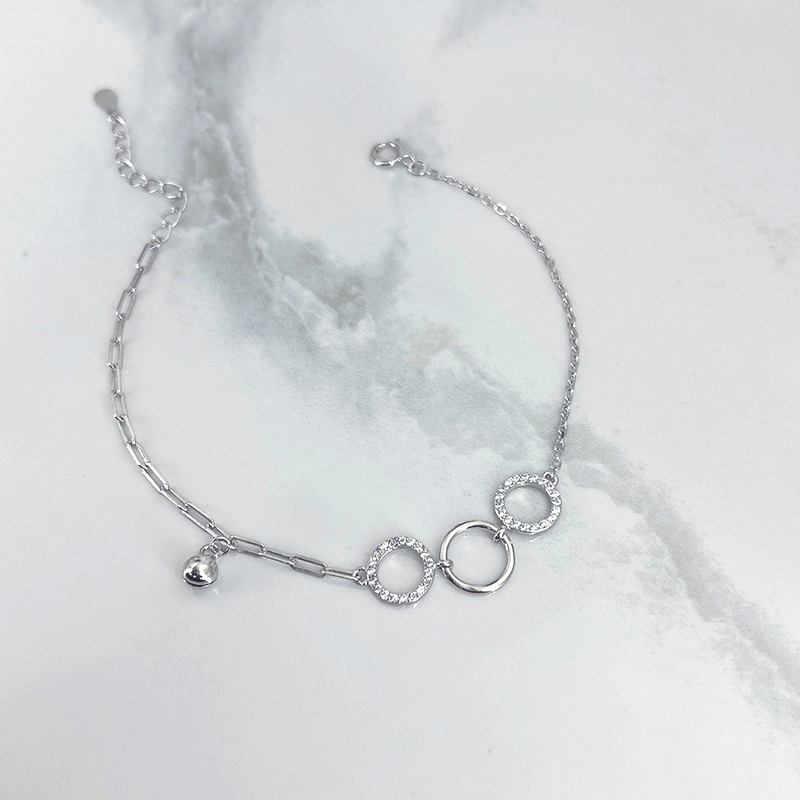 دستبند نقره دخترانه مدل آویز زنگوله