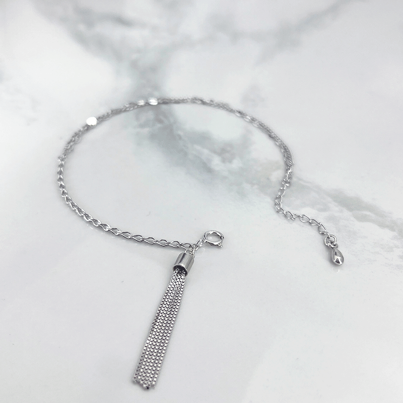 دستبند نقره دخترانه مدل آویزدار