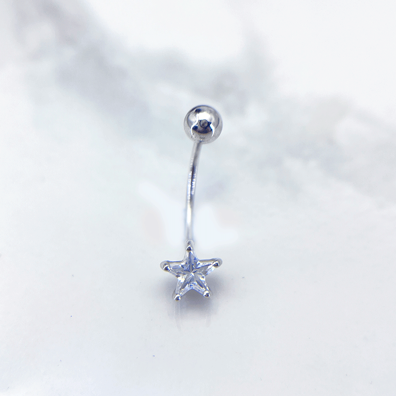 پیرسینگ نقره ناف مدل ستاره