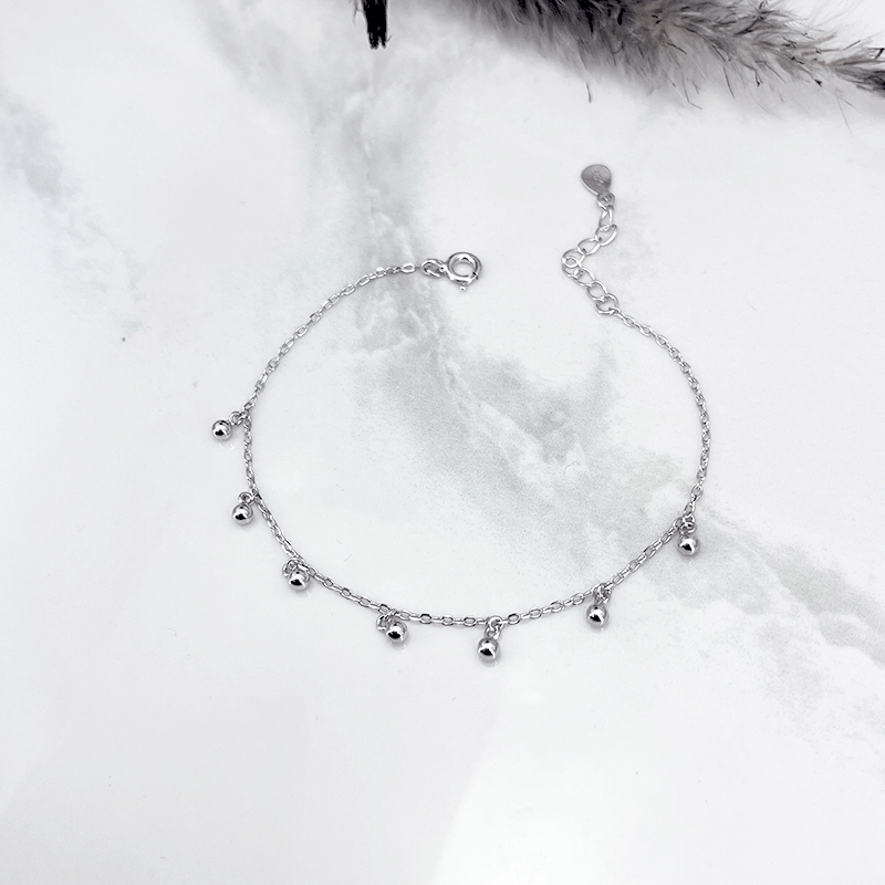 دستبند نقره دخترانه مدل دو زنجیر بدون نگین