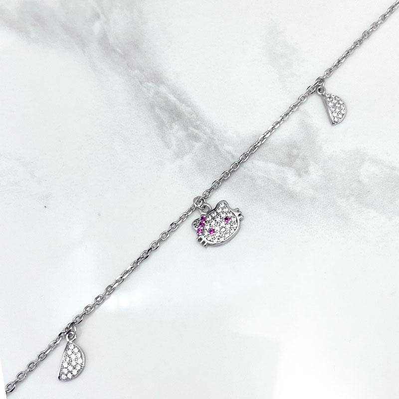 پابند نقره دخترانه مدل کیتی