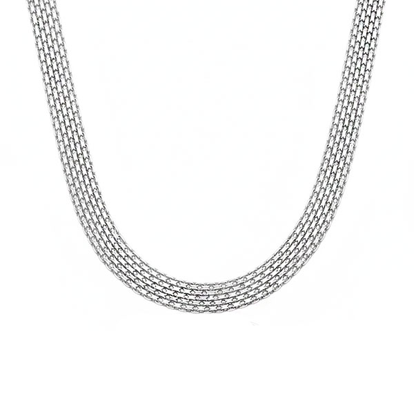 گردنبند زنانه نقره ایتالیایی بیزمارک 18 میل
