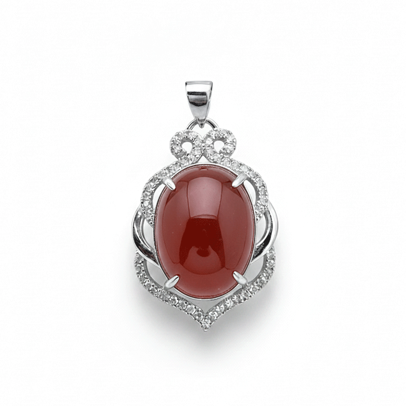 گردنبند نقره زنانه سنگ عقیق اصل