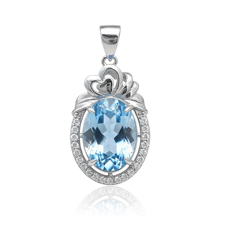 گردنبند نقره زنانه سنگ توپاز