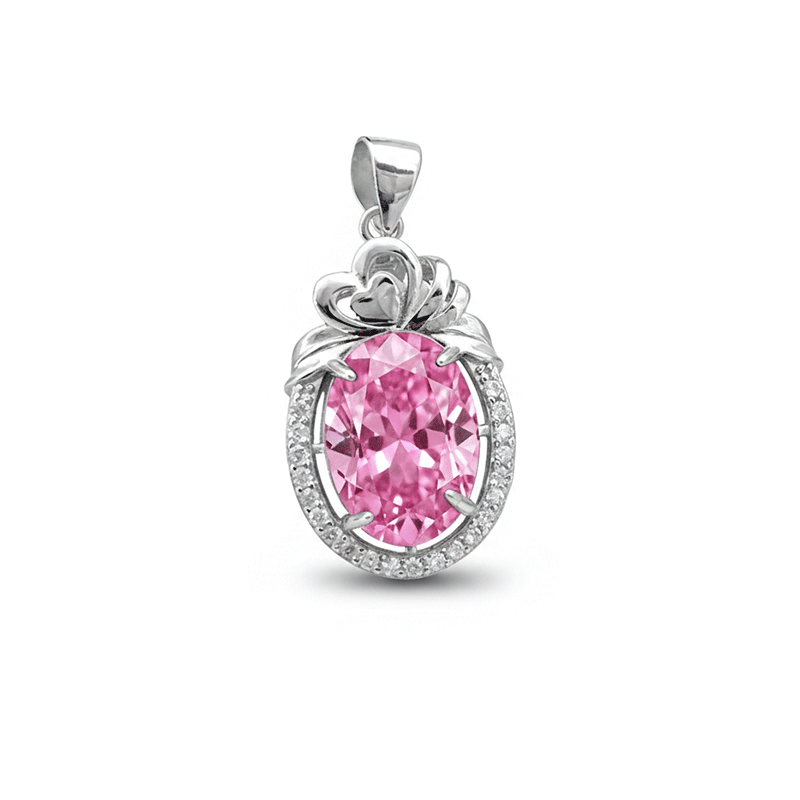 گردنبند نقره زنانه کریستال رنگی