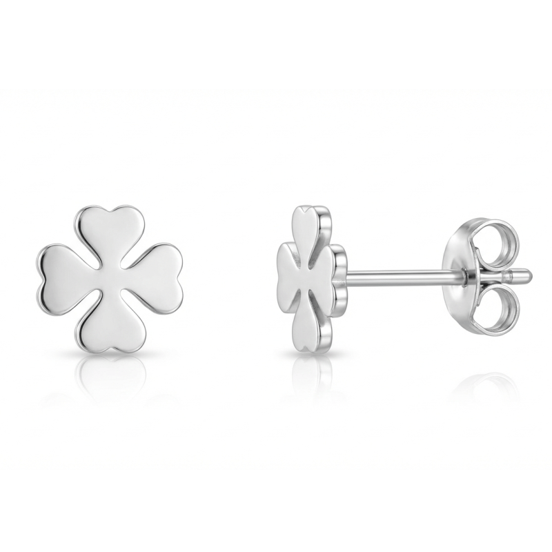 گوشواره نقره دخترانه مدل شبدر