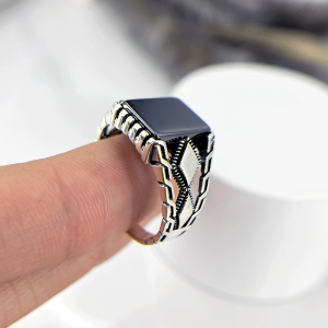 انگشتر اسپرت نقره مردانه