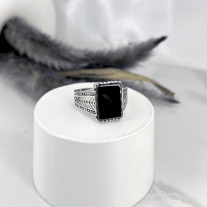 عقیق مشکی مستطیل