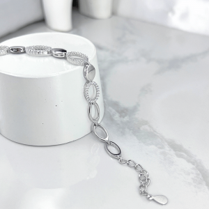 دستبند ایتالیایی نقره اسپرت