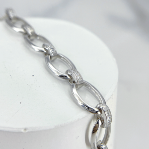 دستبند نقر زنانه اسپرت حلقه‌ای