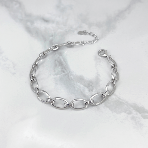 زنجیر قابل تنظیم دستبند نقره ایتالیایی زنانه