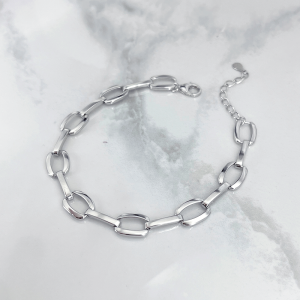 دستبند تمام تراش نقره ایتالیایی