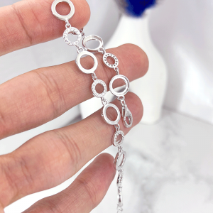 دستبند نقره زنانه مدل دایره