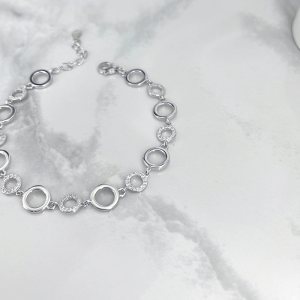 دستبند نقره ایتالیایی زنانه اسپرت