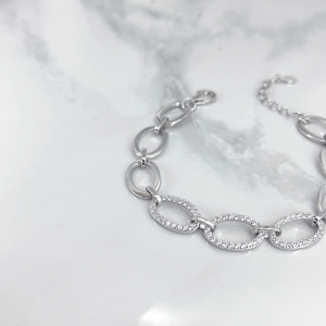 نگین مخراج شده قوی دستبند نقره ززنانه