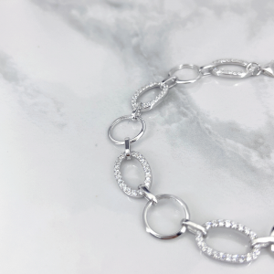 دستبند نقره زنانه تلفیقی