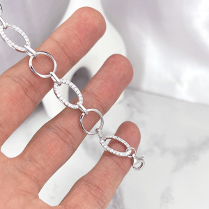 دستبند نقره اسپرت تلفیقی