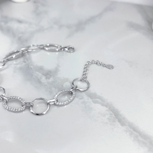 زنجیر قابل تنظیم دستبند نقره زنانه