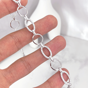 بافت دستبند نقره زنانه اسپرت