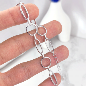 زنجیر قابل تنظیم دستبند نقره اسپرت