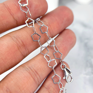 دستبند نقره اسپرت دخترانه ستاره