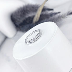 انگشتر مینیمال نقره اسپرت دخترانه