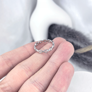 انگشتر نقره اسپرت زنجیری